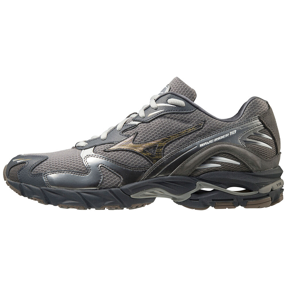 Tenis Mizuno Wave Rider 10 Para Hombre Grises 6849520-FE